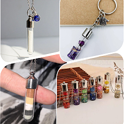 9 Satz 3 Farben Klarglas lange Flaschenanhänger&nbsp;FIND-PH0023-52
