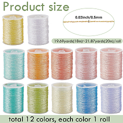 12 Rolle 12 Farben Metallic-Nähgarn&nbsp;OCOR-CY0002-02A