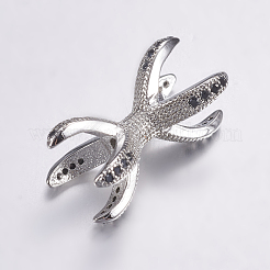 Perline zirconi micro pave  in ottone&nbsp;ZIRC-G125-46P