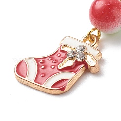 Décorations de pendentif en alliage d'émail sur le thème de noël&nbsp;HJEW-JM00749