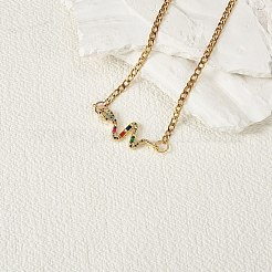 5 pièces connecteurs de liens en laiton micro pavé de zircone cubique&nbsp;ZIRC-SZ0002-80G