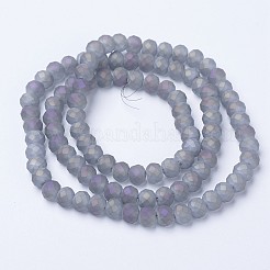 Placcare trasparente perle di vetro fili&nbsp;EGLA-A034-T1mm-X03