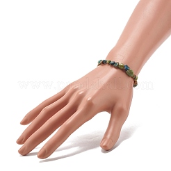 Braccialetto elastico per bambini con perline di crisocolla e lapislazzuli naturali&nbsp;BJEW-JB07031-03