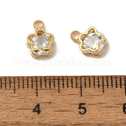 Colgantes y dijes de circonita cúbica micro pavé de latón bañado en oro real de 18k&nbsp;KK-S396-05B