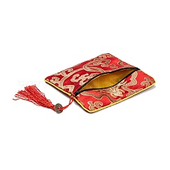 Chinesische brokat quaste reißverschluss schmuck tasche geschenkbeutel&nbsp;ABAG-F005-01