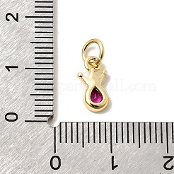 Breloques en laiton avec zircone cubique&nbsp;KK-G554-01C-04