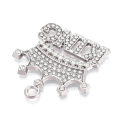 Legierung rhinestone-anhänger&nbsp;PALLOY-N182-13P