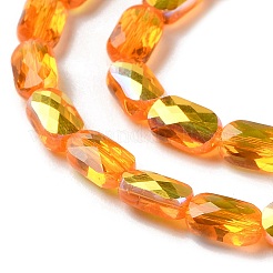 Transparentes perles de verre de galvanoplastie brins&nbsp;GLAA-Q099-G01-12