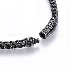Colliers à chaîne de blé en acier inoxydable 304&nbsp;NJEW-H493-12AS