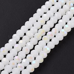 Chapelets de perles en verre électroplaqué&nbsp;LS-EGLA-A034-J8mm-L08