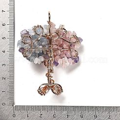 Gros pendentifs en pierres précieuses naturelles mélangées&nbsp;G-F763-06RG