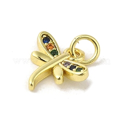 Charms in zirconi colorati con micro pavé di ottone&nbsp;KK-M283-26B-02