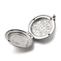 Pendentifs médaillons en acier inoxydable 316&nbsp;STAS-C123-04A-P