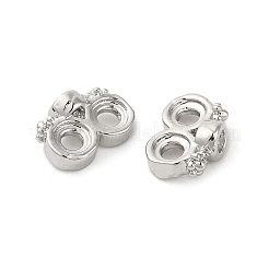 La placcatura in ottone pavimenta barre distanziatrici in zirconia cubica trasparente&nbsp;KK-B088-11A-P