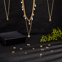 32 Stk. 16 Stil Messing Micro Pave Zirkonia Anhänger&nbsp;KK-PH0001-80