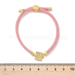 Bracelets réglables en nylon&nbsp;X-BJEW-C096-01G-05