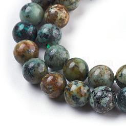 Natürliche afrikanische türkis (jasper) perlen stränge&nbsp;X-TURQ-G037-10mm