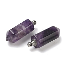 Pendentifs de bouteille de parfum améthyste naturelle&nbsp;G-H332-09P-03