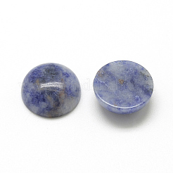 Natürliche blaue Fleck Jaspis Cabochons&nbsp;G-R416-8mm-45