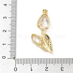 Pendentifs avec zircon cubiques à micro-pavés en laiton&nbsp;KK-A303-14G-03
