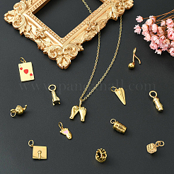 12 pièce 12 styles breloques en émail en acier inoxydable 304&nbsp;STAS-CJ0002-94