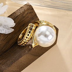 Fingerringe aus Messing für Damen&nbsp;RJEW-Q009-01G