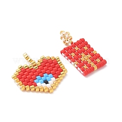 2 pièce de perles de rocaille en verre Miyuki faites à la main&nbsp;PALLOY-MZ00607
