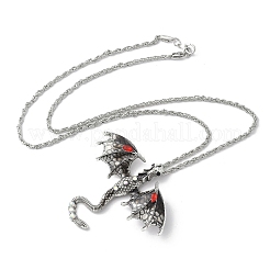 Colliers avec pendentif dragon en alliage émaillé&nbsp;NJEW-V005-01AS-02