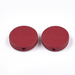 Bemalte Naturholzperlen&nbsp;WOOD-S049-02B-10