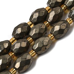 Natürliche Pyrit Perlen Stränge&nbsp;G-Z131-F01-01