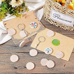 Cabochons en bois de peuplier naturel non fini&nbsp;WOOD-NB0001-94