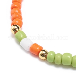 Set di braccialetti elastici con perline di vetro da 4 pz 4 colori per donna&nbsp;BJEW-JB08805