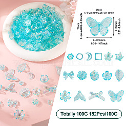 182 Stück 100 g transparente Acrylperlen&nbsp;OACR-TA0003-69A