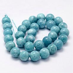 Natürliche weiße Jade Nachahmung amazonite Perlen Stränge&nbsp;G-F364-16-10mm