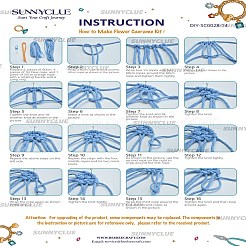 Kit fai da te per realizzare portachiavi con fiocco in cotone intrecciato fatto a mano&nbsp;DIY-SC0028-14