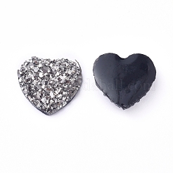 Cabochons brillants en résine druzy&nbsp;RESI-WH0008-30H
