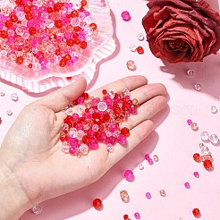 500 Stück Glasperlen zum Valentinstag&nbsp;GLAA-YWC0004-04