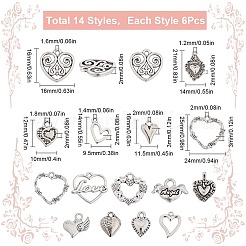 Pendenti in lega di stile tibetano 84pcs 14style&nbsp;TIBE-SC0009-24