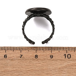 Composants de bague manchette en acier inoxydable 304 à motif floral creux&nbsp;STAS-P454-03E-B