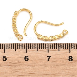 Ganchos del pendiente de rhinestone de bronce&nbsp;KK-C261-01A-G