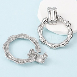 Pendientes de bambú de acero inoxidable 304&nbsp;EJEW-K268-80P