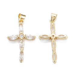 Pendentifs en laiton zircon cubique transparent&nbsp;ZIRC-M115-30G