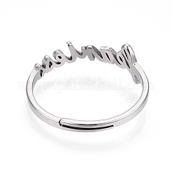 Bague réglable en acier inoxydable 304&nbsp;RJEW-L107-031P
