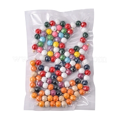 5 brins 5 styles brins de perles de bois naturel peintes à la bombe halloween&nbsp;WOOD-YW0001-04