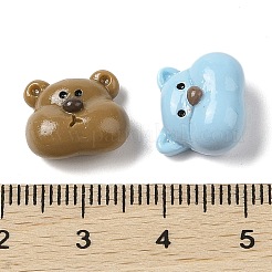Cartoon Tierköpfe undurchsichtige Decoden-Cabochons aus Kunstharz&nbsp;RESI-H161-02