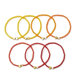 7 bracelet extensible en perles de rocaille en verre pour femme&nbsp;BJEW-MZ00279
