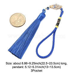 3 pendentif décoratif en alliage de résine contre le mauvais œil&nbsp;HJEW-FS00039