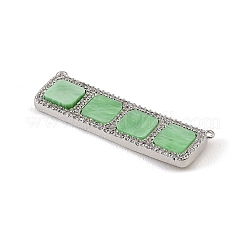 Dijes de conector de circonio cúbico transparente con micro pavé de latón&nbsp;CU-CBA30E8-01P-B03
