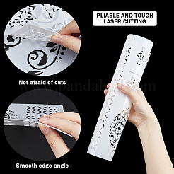 Mandala fleur animal de compagnie en plastique évider dessin peinture pochoirs modèles ensembles&nbsp;DIY-WH0028-67