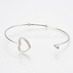 Anlaufgeschützte Armreifen aus 304 Edelstahl&nbsp;LS-STAS-N084-03